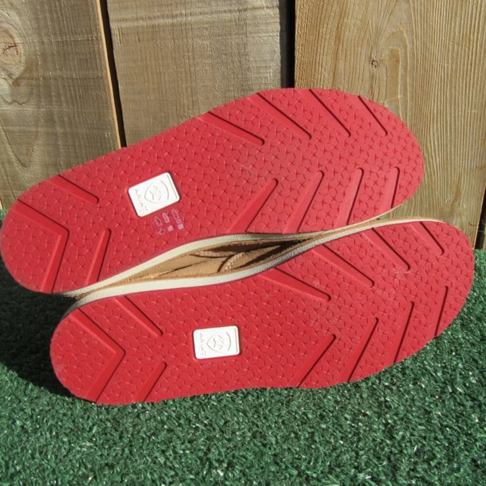 Brand New Ariat Western Aloha Red White Blue Pareau Slip On Shoes Size 7 - Picture 7 of 11
